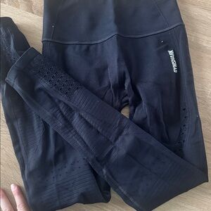 Gymshark Black Leggings with Mesh Detail
